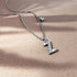 Solid 925 Sterling Silver Initial Crystal Personalised Alphabet Letter Necklace Silver
